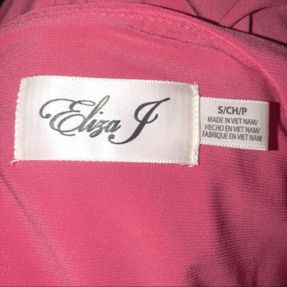 Eliza J Faux Wrap Wide Leg Jumpsuit In Strawberry Small NWT - Picture 6 of 10